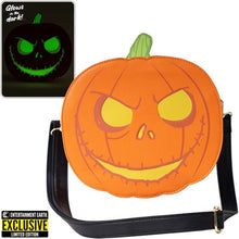 Load image into Gallery viewer, Loungefly Disney Nightmare Before Christmas Jack O' Lantern Glow Crossbody Purse