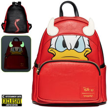 Load image into Gallery viewer, Loungefly Disney Donald Duck Devil Glow In The Dark Backpack