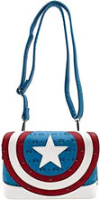 Load image into Gallery viewer, Loungefly Marvel Captain America POP! Crossbody Purse Wallet Set