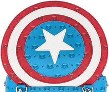 Load image into Gallery viewer, Loungefly Marvel Captain America POP! Crossbody Purse Wallet Set