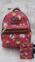 Load image into Gallery viewer, Loungefly Disney Villains Perfume Bottles Backpack Cardholder Bag Set