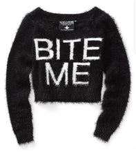 Load image into Gallery viewer, Killstar Bite Me Crop Sweater Top L