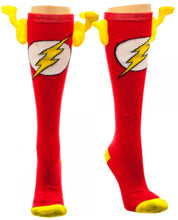 Load image into Gallery viewer, DC The Flash Winged Knee High Socks