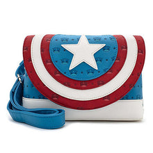 Load image into Gallery viewer, Loungefly Marvel Captain America POP! Crossbody Purse Wallet Set