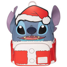 Load image into Gallery viewer, Loungefly Disney Lilo &amp; Stitch Christmas Santa Stitch Backpack
