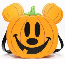 Load image into Gallery viewer, Loungefly Disney Mickey Mouse Jack-O&#39;-Lantern Crossbody Purse
