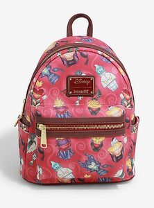 Loungefly Disney Villains Perfume Bottles Backpack Cardholder Bag Set