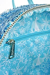 Loungefly Disney Elsa Sequin Backpack Wallet Set