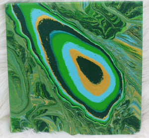 "Green Eye" 10" x 10" Acrylic Painting