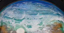 Load image into Gallery viewer, Custom Sand Beach Ocean Seashell Epoxy Art Wooden Tray
