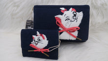 Load image into Gallery viewer, Loungefly Disney Aristocats Marie Denim Crossbody Purse Wallet Bag Set
