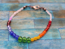 Load image into Gallery viewer, Handmade Rainbow Beaded Pride Bracelet
