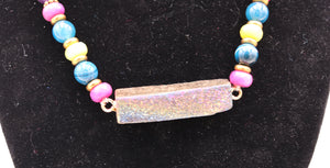 Handmade Multicolor Beaded Pendant Necklace