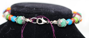Handmade Marble Floral Beaded Bracelet
