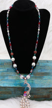 Load image into Gallery viewer, Handmade Multicolor Beaded Peacock Pendant Necklace
