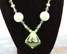 Load image into Gallery viewer, Handmade Green Bubblegum Beaded Necklace
