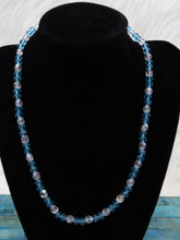 Load image into Gallery viewer, Handmade Blue And White Czech Glass Beaded Necklace
