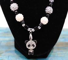 Load image into Gallery viewer, Handmade Black And White Beaded Panda Pendant Necklace
