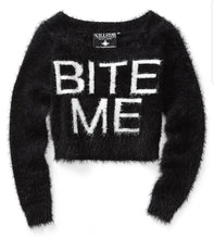 Load image into Gallery viewer, Killstar Bite Me Crop Sweater Top L

