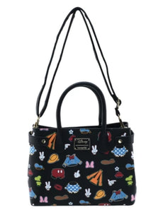 Loungefly Disney Sensational 6 Outfits Crossbody Wallet Bag Set