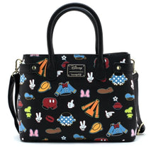 Load image into Gallery viewer, Loungefly Disney Sensational 6 Outfits Crossbody Purse
