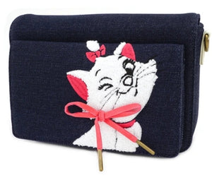 Loungefly Disney Aristocats Marie Denim Crossbody Purse Wallet Bag Set