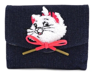 Loungefly Disney Aristocats Marie Denim Crossbody Purse Wallet Bag Set