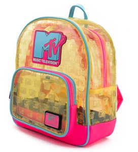 Loungefly MTV Clear Debossed Logo Backpack