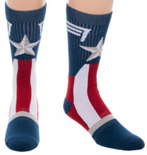 Load image into Gallery viewer, Marvel Captain America Suit Up Crew Socks
