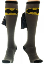 Load image into Gallery viewer, DC Batman Knee High Shiny Caped Socks
