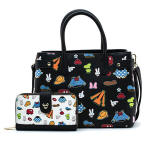 Loungefly Disney Sensational 6 Outfits Crossbody Wallet Bag Set