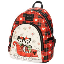 Load image into Gallery viewer, Loungefly Disney Holiday Mickey And Minnie Mouse Backpack
