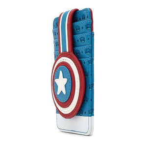 Loungefly Marvel Captain America POP! Crossbody Purse Wallet Set
